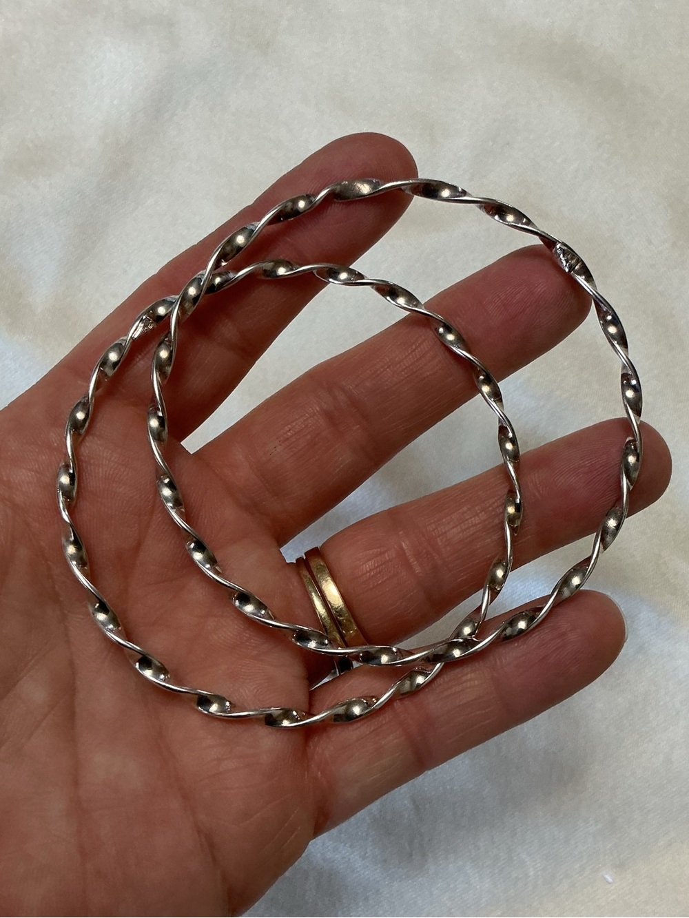 2 Silver Twist Milor Italy 925 Bangles